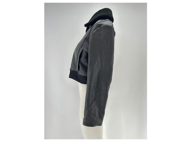 Vince Lederjacke Schwarz S - Ansicht 4