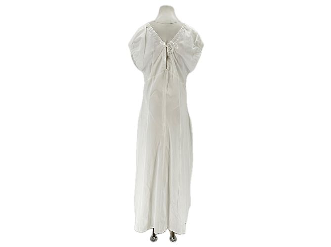 Autre Marque Vestido largo blanco de algodón con escote en V FREDRIC - vista 2