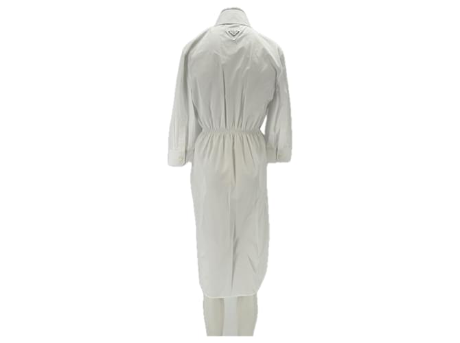 Vestido camisa Prada blanco de algodón - vista 2