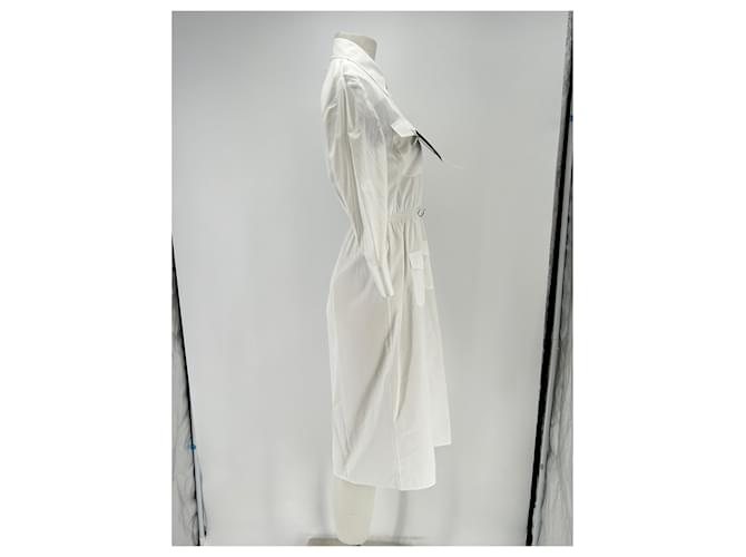 Vestido camisa Prada blanco de algodón - vista 3