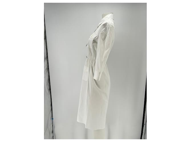 Vestido camisa Prada blanco de algodón - vista 4