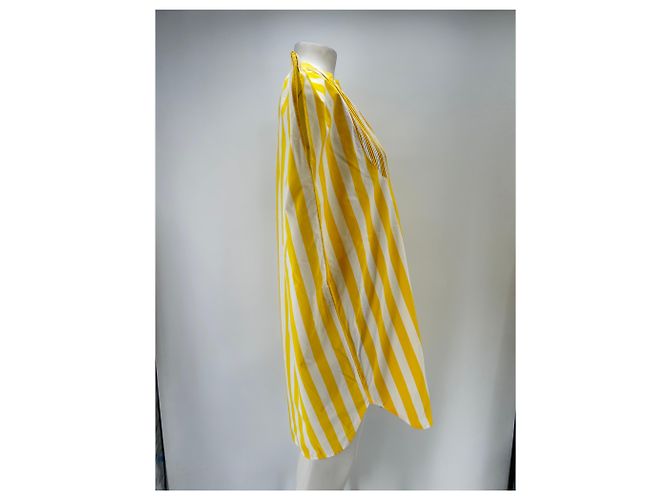 Autre Marque Blusa a righe bianca e gialla TOSHIE Giallo - vista 3