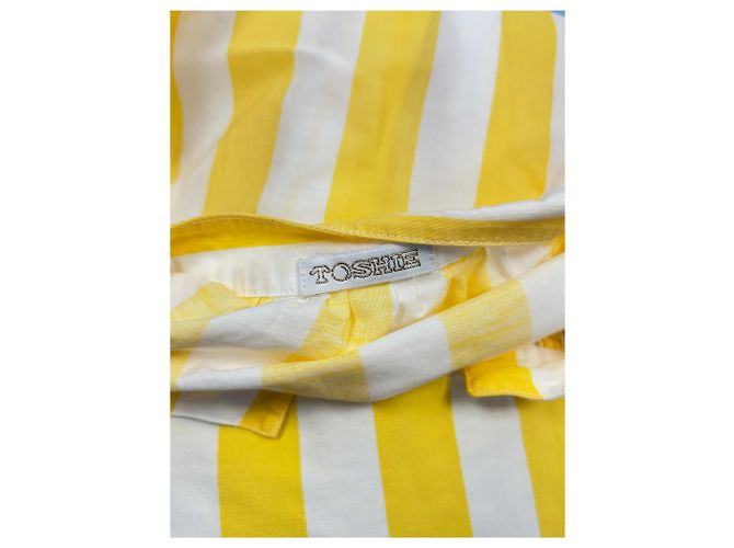 Autre Marque Blusa a righe bianca e gialla TOSHIE Giallo - vista 5