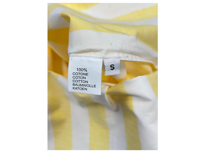 Autre Marque Blusa a righe bianca e gialla TOSHIE Giallo - vista 6