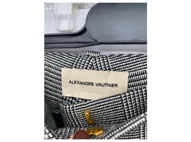 Alexandre Vauthier Pantalones con estampado príncipe de Gales Gris - vista 2