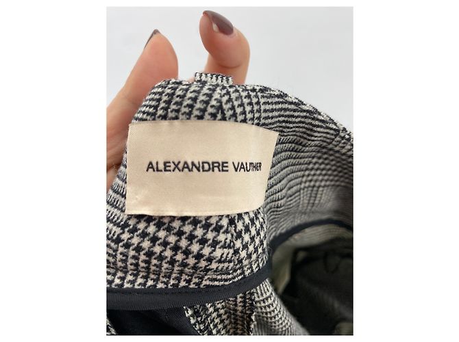 Alexandre Vauthier Pantalones con estampado príncipe de Gales Gris - vista 4