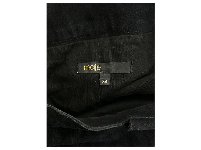Falda de ante negra Maje Negro - vista 3