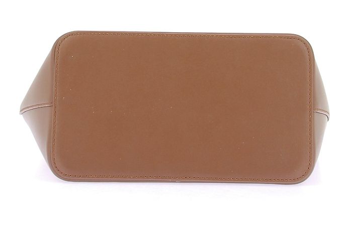 Autre Marque Borsa Tote "Demi lune" in pelle Cammello - vista 5