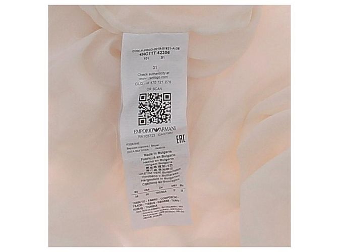 Emporio Armani Camicia in seta bianca Bianco - vista 7