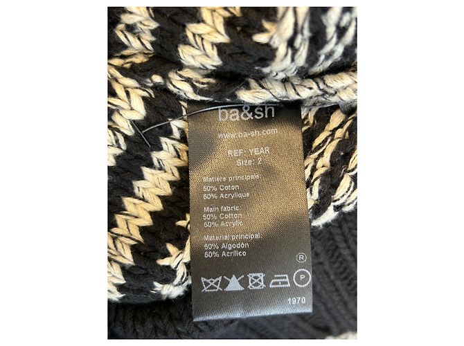 Suéter de algodão preto e branco Ba&Sh - vista 6