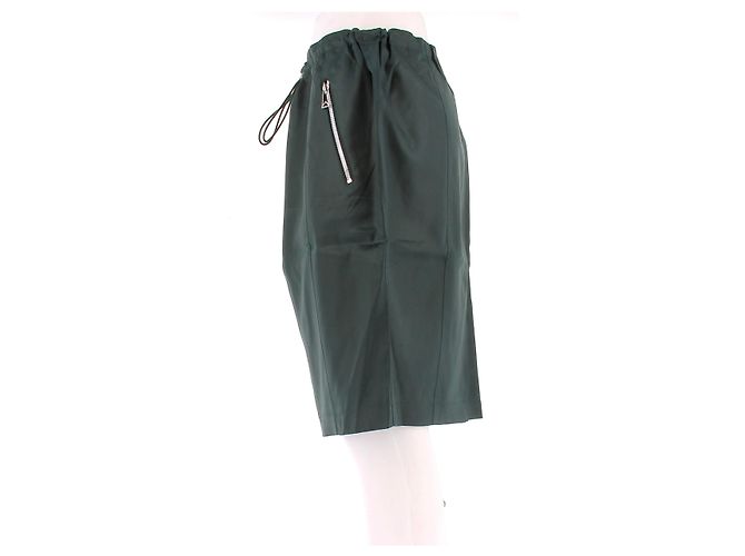 Bottega Veneta Falda de seda verde pino - vista 4