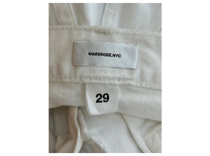 Autre Marque Minifalda de mezclilla blanca WARDROBE NYC Blanco - vista 5