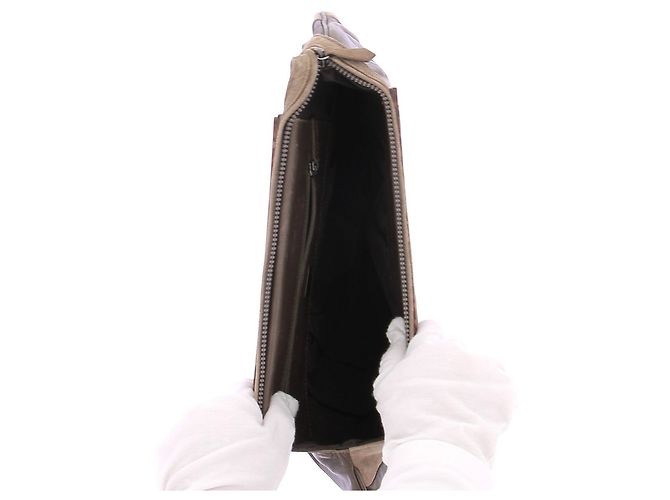 Clutch Fendi To You in pelle e camoscio marrone - vista 8