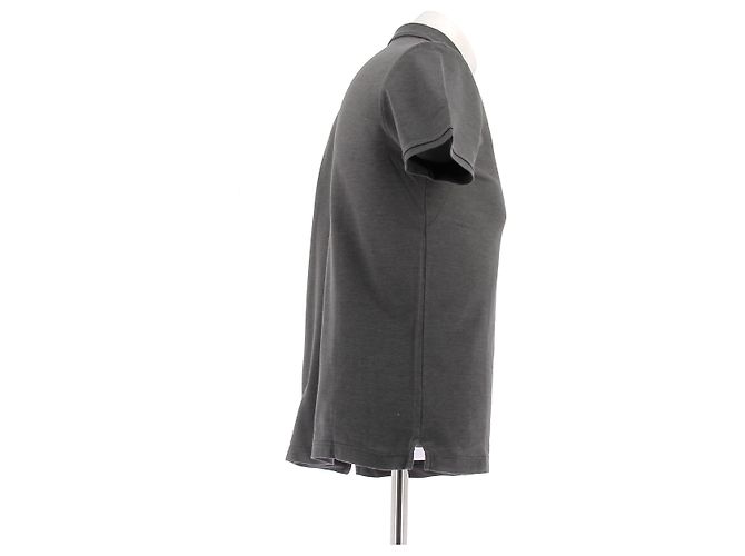 Polo de manga corta gris de algodón Prada - vista 3