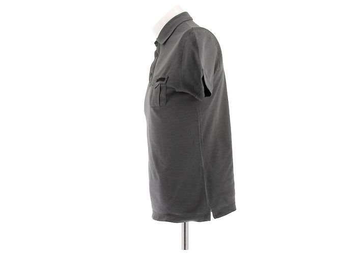 Polo de manga corta gris de algodón Prada - vista 4
