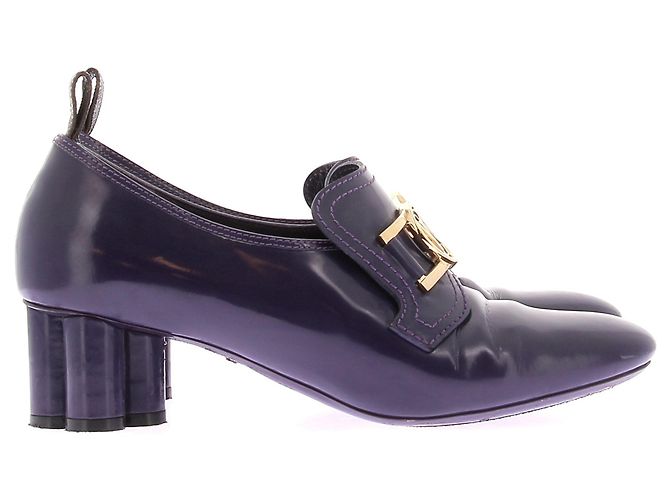 Louis Vuitton Richelieu Absatz Lackleder Lila - Ansicht 2