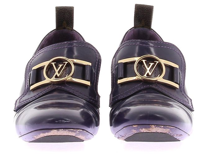Louis Vuitton Richelieu Absatz Lackleder Lila - Ansicht 4