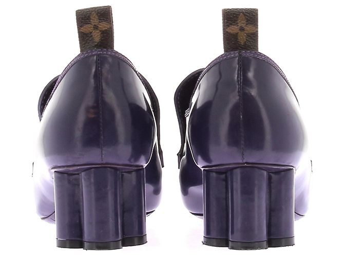 Louis Vuitton Richelieu Absatz Lackleder Lila - Ansicht 5