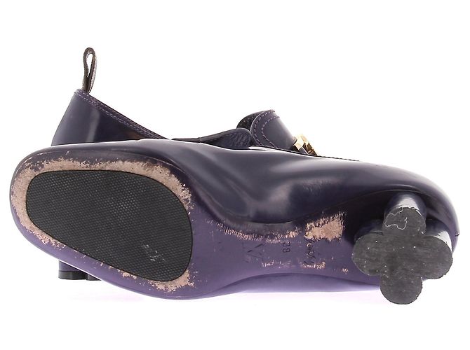 Louis Vuitton Richelieu Absatz Lackleder Lila - Ansicht 7