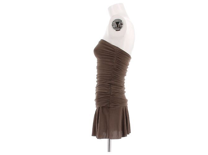 Autre Marque Braunes trägerloses Kleid von With Jéan - Ansicht 4