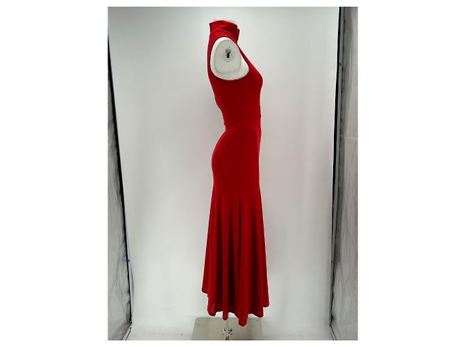 Autre Marque Rotes Wollkleid "Olsen" - Ansicht 3
