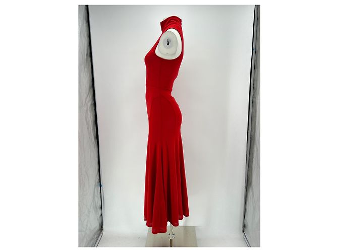 Autre Marque Rotes Wollkleid "Olsen" - Ansicht 4