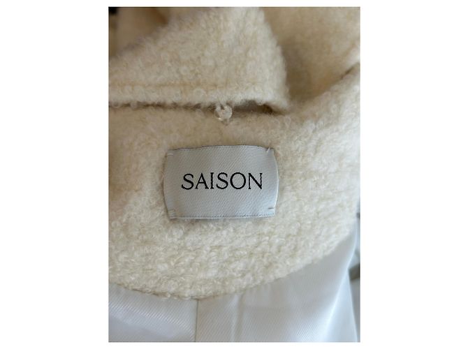 Autre Marque Giacca con sciarpa di lana Beige - vista 5