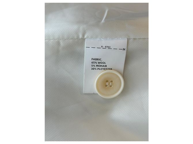 Autre Marque Giacca con sciarpa di lana Beige - vista 6