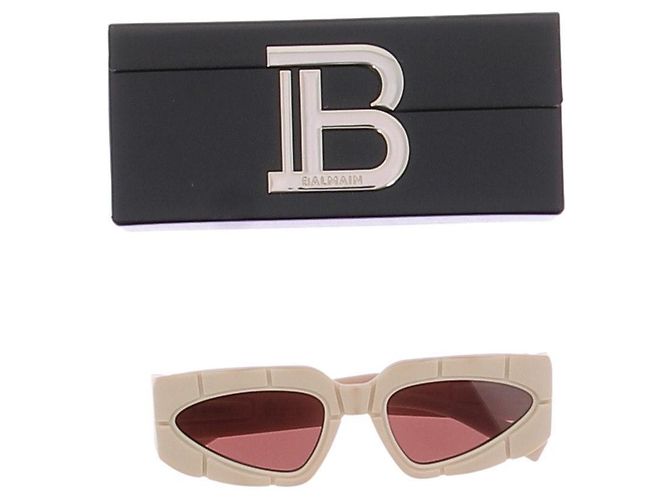 Balmain B-Spirit Rectangular Sunglasses Beige - view 7