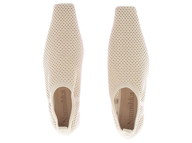 Nanushka Mesh-Schuhe "Bujum" Beige - Ansicht 6