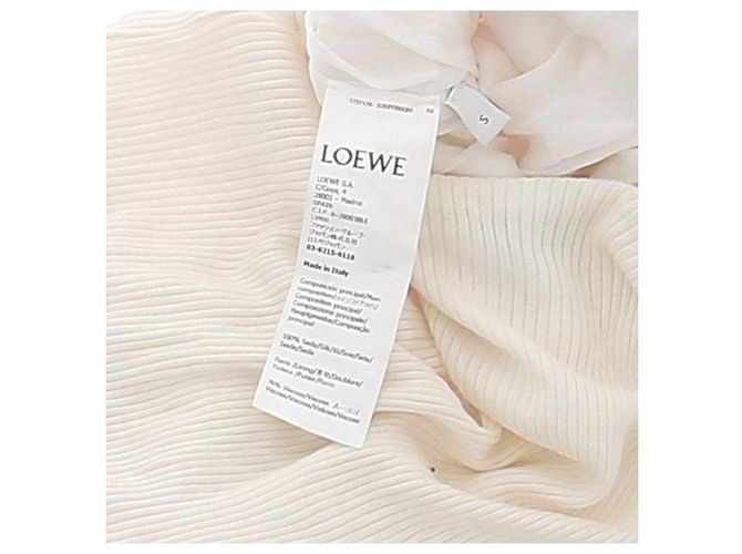 Vestido maxi asimétrico de seda blanca Loewe Blanco - vista 5