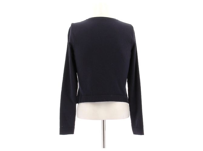 Alaïa Marine Wollcardigan Marineblau - Ansicht 2