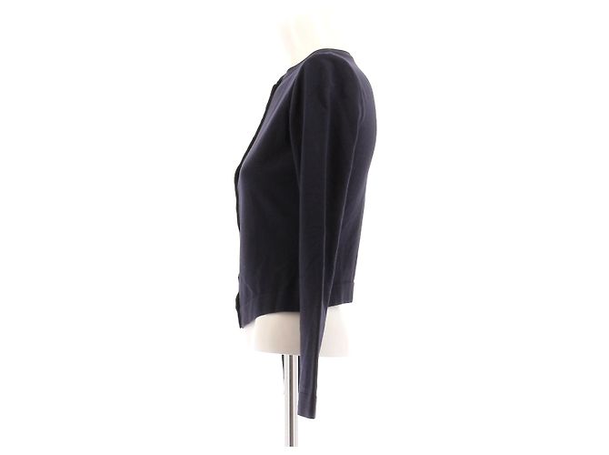 Alaïa Marine Wollcardigan Marineblau - Ansicht 4