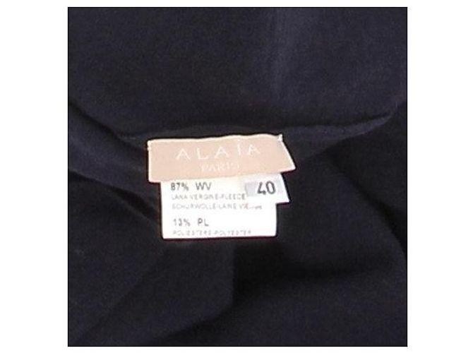 Alaïa Marine Wollcardigan Marineblau - Ansicht 5