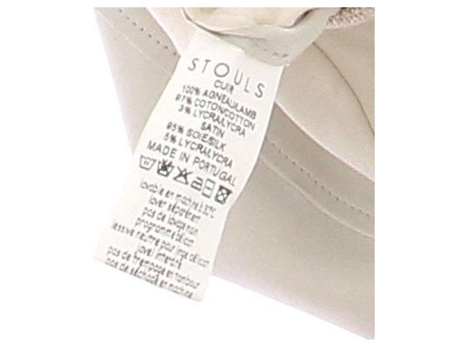 Stouls Cardigan aus Wolle und Leder Weiß - Ansicht 8