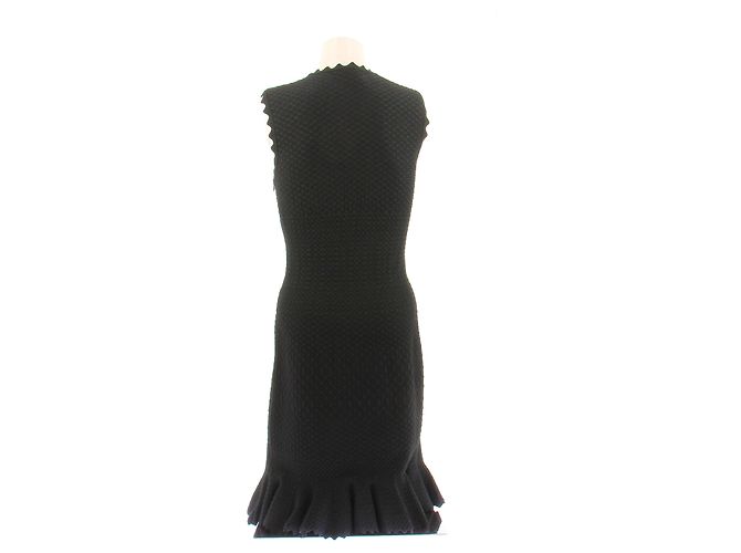Alaïa Ärmelloses Strickkleid Dunkelgrün - Ansicht 2