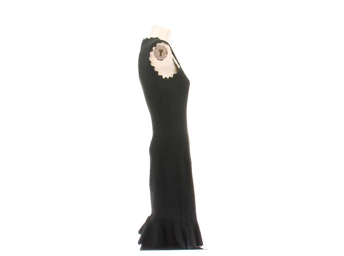 Alaïa Ärmelloses Strickkleid Dunkelgrün - Ansicht 3