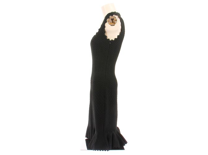 Alaïa Ärmelloses Strickkleid Dunkelgrün - Ansicht 4