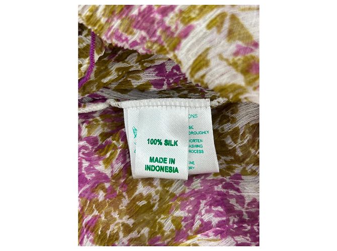 Autre Marque Blusa in seta POUPETTE ST BARTH Verde e Viola Porpora - vista 6