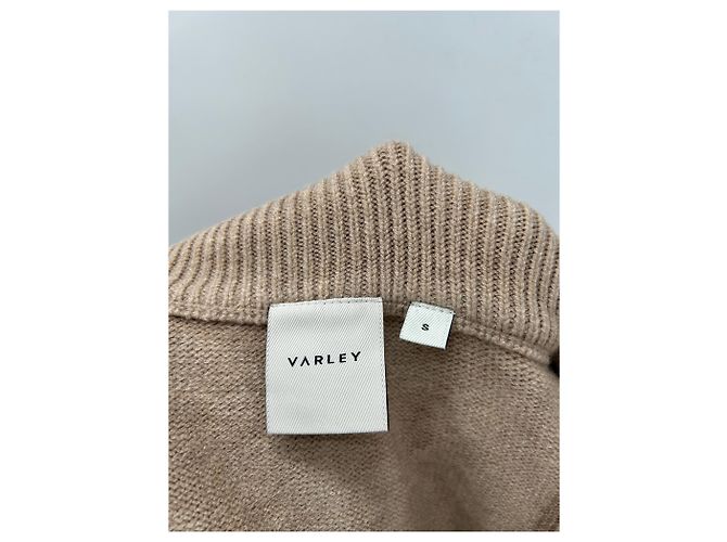 Autre Marque Suéter com zíper bege e branco - vista 5