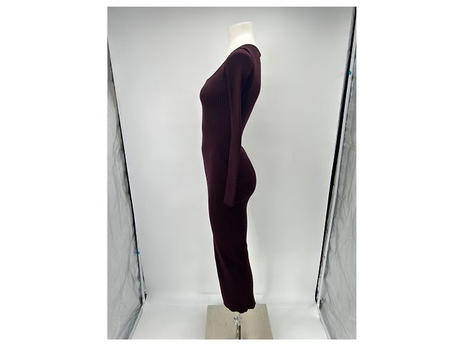 Courreges Langes Kleid Bordeaux / Pflaume - Ansicht 4