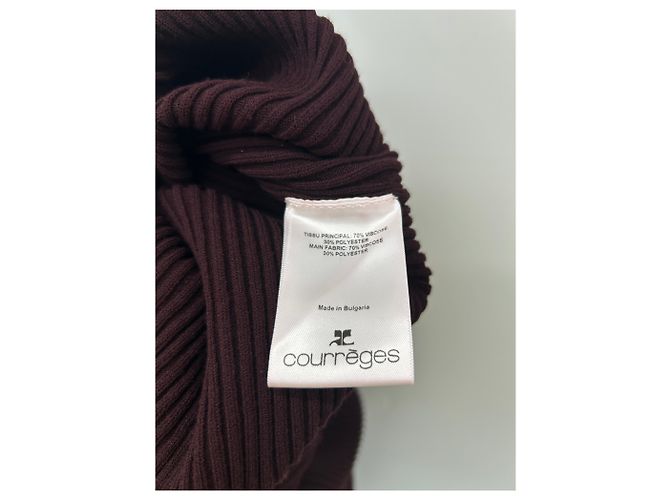 Courreges Langes Kleid Bordeaux / Pflaume - Ansicht 5