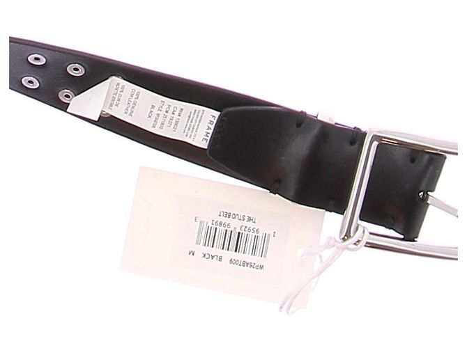 Frame Denim Schwarzer Leder-Gürtel mit Nieten - Ansicht 7