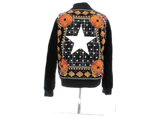 Givenchy Schwarze Samt-Bomberjacke aus Wolle - Ansicht 2