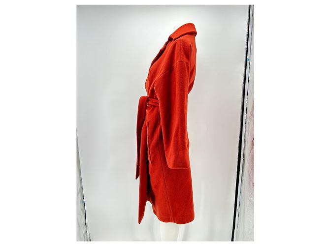 Nanushka Trench rojo de lana - vista 4