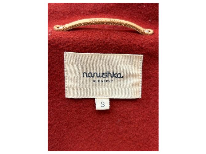 Nanushka Trench rojo de lana - vista 5