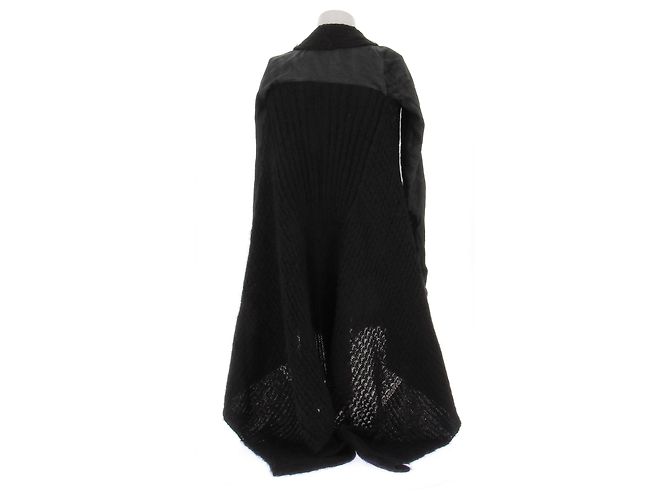 Rick Owens Schwarzer Wollgilet - Ansicht 2