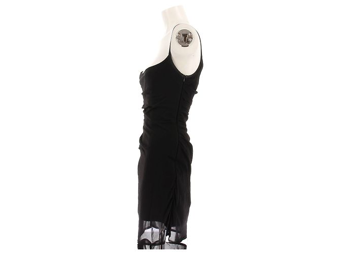 Herve Leger Schwarzes Trägerloses Kurzes Kleid - Ansicht 4