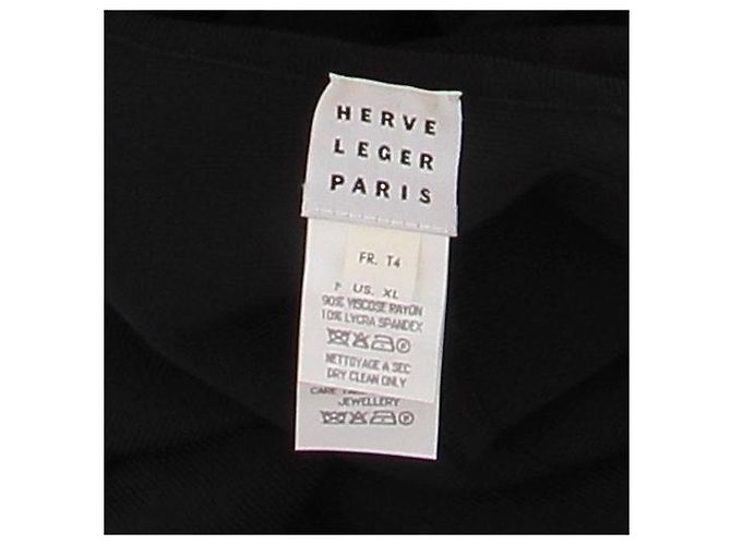 Herve Leger Schwarzes Trägerloses Kurzes Kleid - Ansicht 5