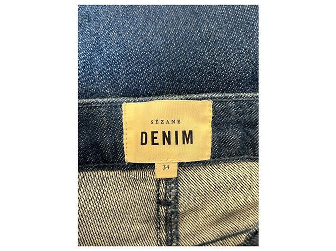 Pantalones culotte de denim SéZane azul algodón - vista 3